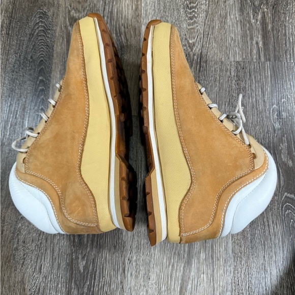 Timberland Euro Dub Ankle Leather Lace Up Boots 85112 Men‎ Size 12M Tan White